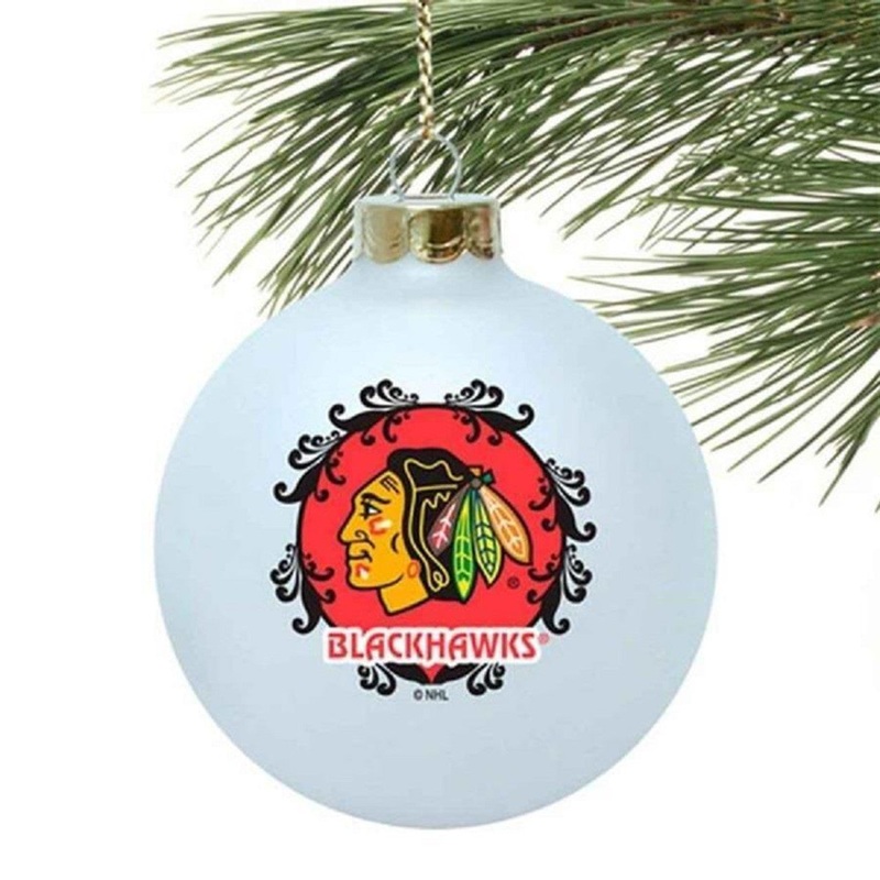 BOELTER Chicago Blackhawks Large Glass Ball Ornament