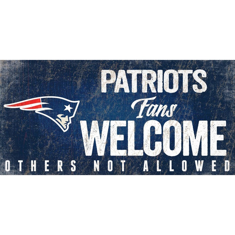 Fan Creations New England Patriots Fans Welcome Wood Sign 12×6
