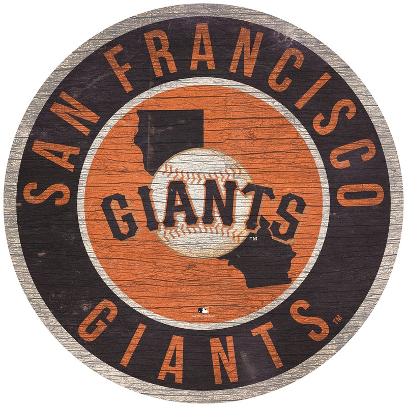 Fan Creations San Francisco Giants 12 Inch Round State Design Wood Sign
