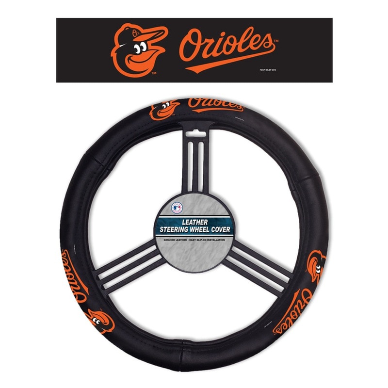 Fremont Die Baltimore Orioles Leather Steering Wheel Cover