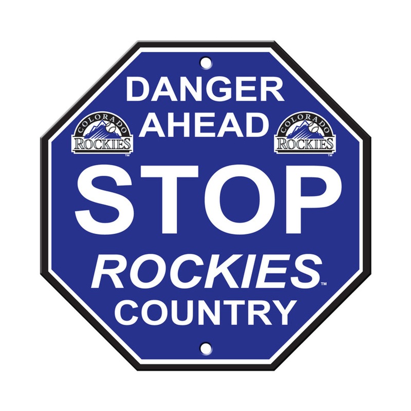 Fremont Die Colorado Rockies Plastic Stop Style Sign 12×12