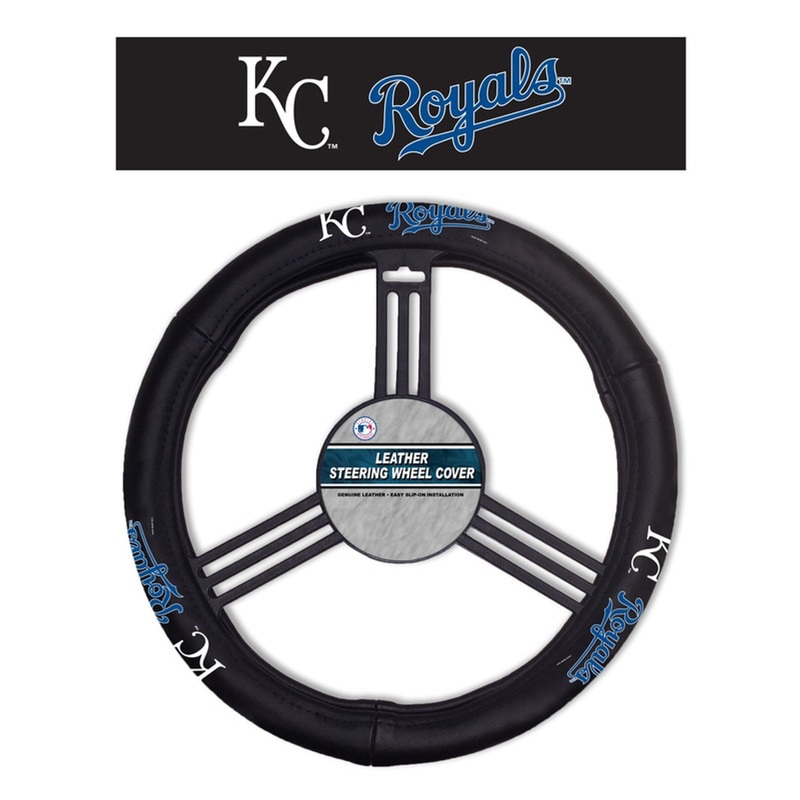 Fremont Die Kansas City Royals Leather Steering Wheel Cover