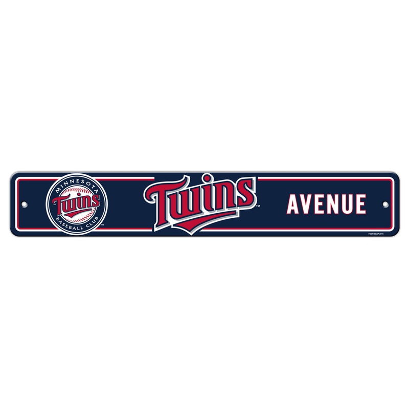 Fremont Die Minnesota Twins Alternate Plastic Street Style Sign 4×24