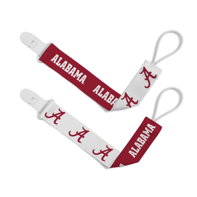 Masterpieces Puzzle Company Alabama Crimson Tide 2 Pack Pacifier Clips