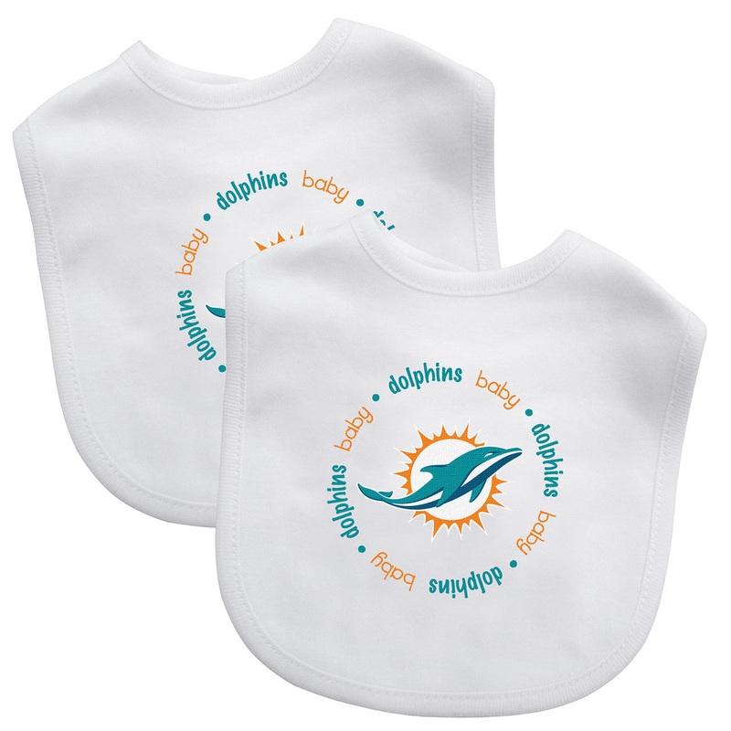 Masterpieces Puzzle Company Miami Dolphins 2 Pack Baby Bib