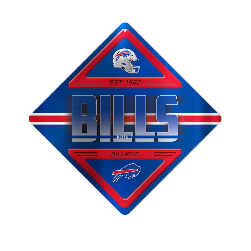 Rico Industries Buffalo Bills Diamond Shape Metal Sign