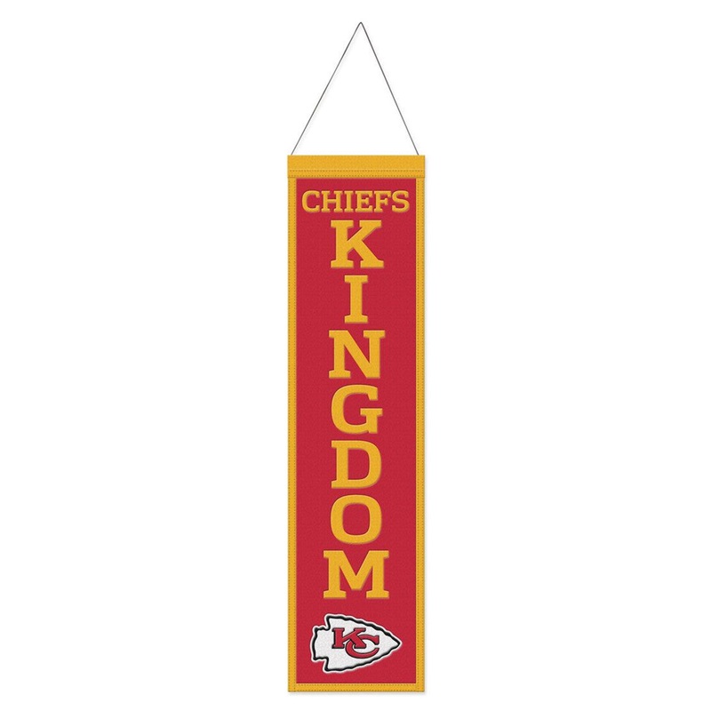 Wincraft Kansas City Chiefs Heritage Slogan Design Wool Banner 8×32 – Special Order