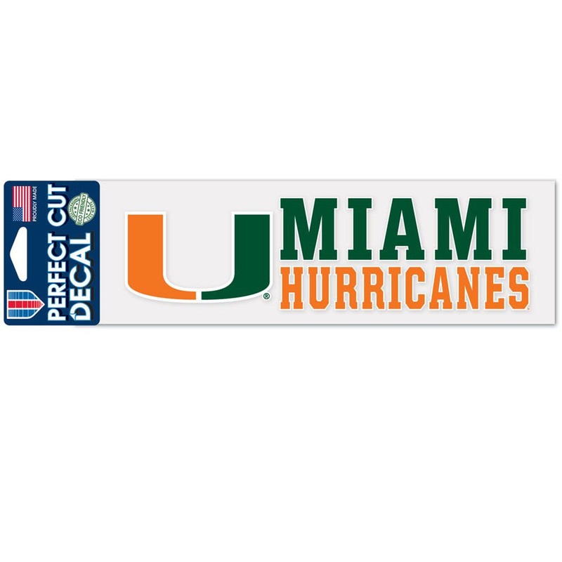 Wincraft Miami Hurricanes Color Perfect Cut Decal 3×10