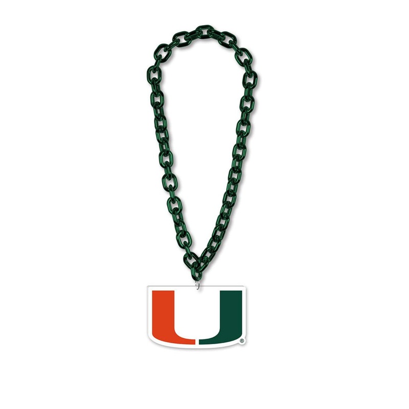 Wincraft Miami Hurricanes Fan Big Chain Necklace