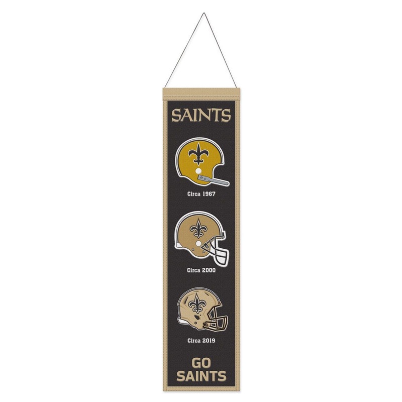 Wincraft New Orleans Saints Heritage Evolution Design Wool Banner 8×32