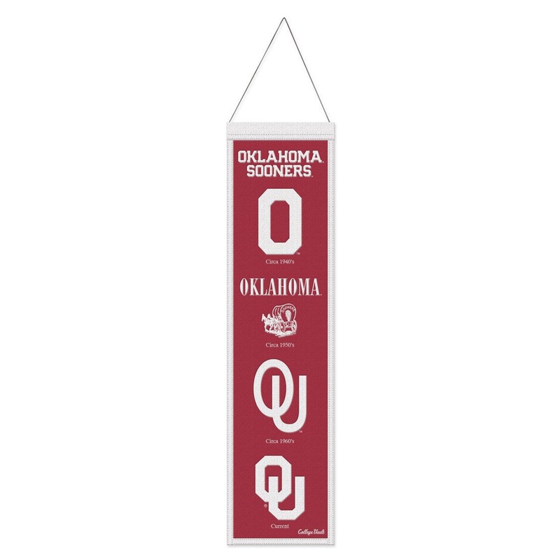 Wincraft Oklahoma Sooners Heritage Evolution Design Wool Banner 8×32