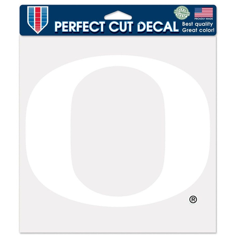 Wincraft Oregon Ducks White Perfect Cut Decal 8×8