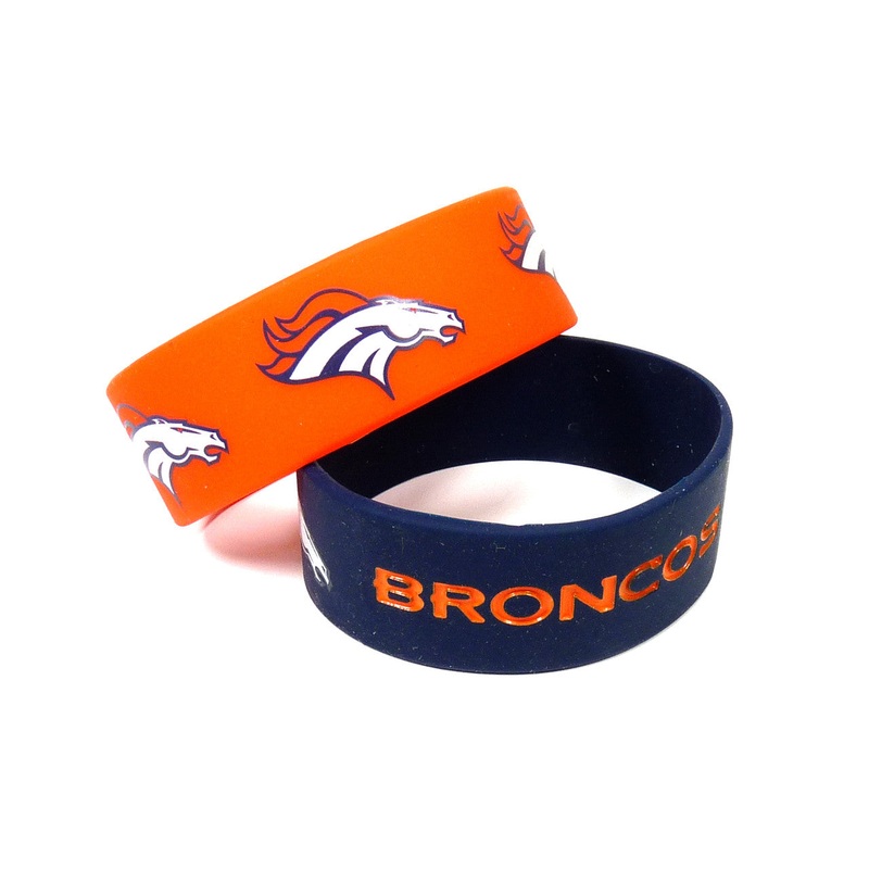 Aminco Denver Broncos 2 Pack Wide Bracelets