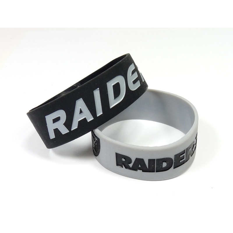 Aminco Las Vegas Raiders Wide 2 Pack Bracelets