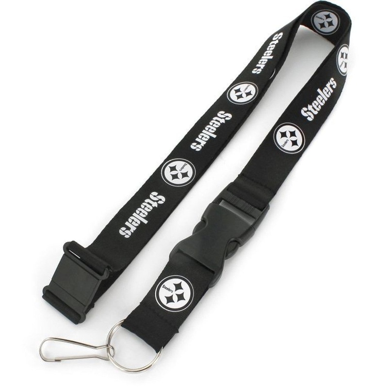 Aminco Pittsburgh Steelers Black and White Lanyard