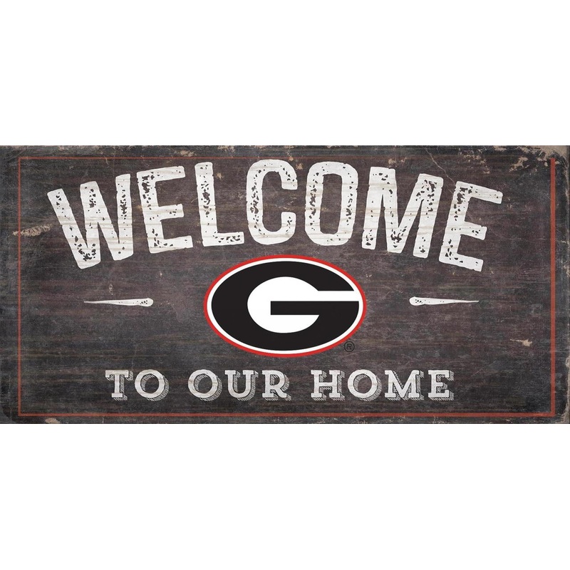 Fan Creations Georgia Bulldogs Welcome To Our Home Design Wood Sign 6×12 – Special Order