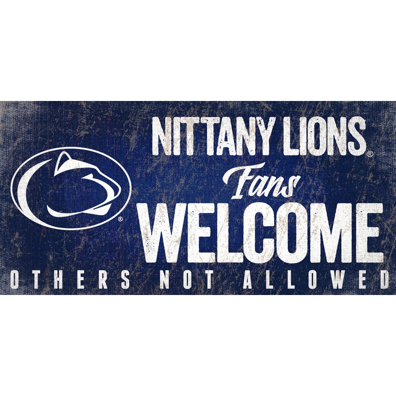 Fan Creations Penn State Nittany Lions Fans Welcome Sign Wood 12×6