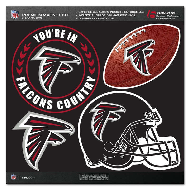 Fremont Die Atlanta Falcons 4 Piece Magnet Kit