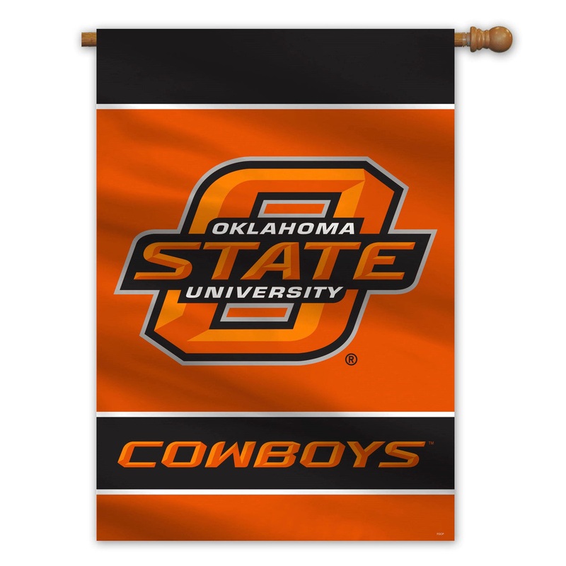 Fremont Die Oklahoma State Cowboys 2 Sided House Flag Style Banner 28×40