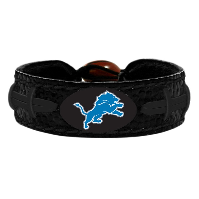 Gamewear Detroit Lions Black Tonal Team Color Football Bracelet