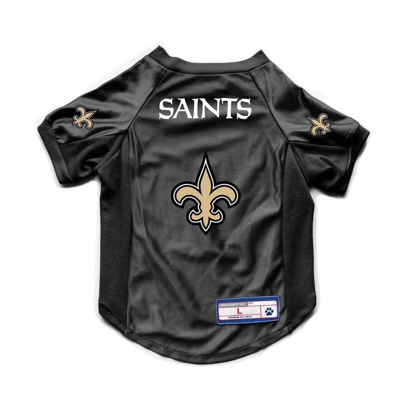 Little Earth New Orleans Saints Stretch Pet Jersey Size Big Dog