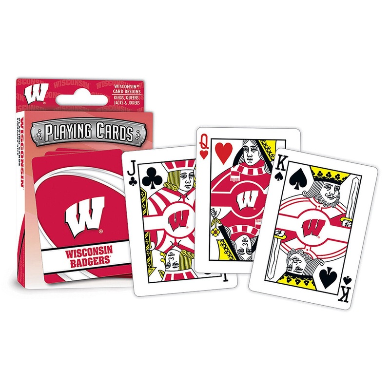 Masterpieces Puzzle Company Wisconsin Badgers Logo Playing Cards