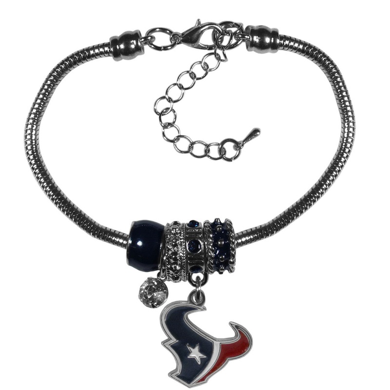 Siskiyou Houston Texans Euro Bead Style Bracelet