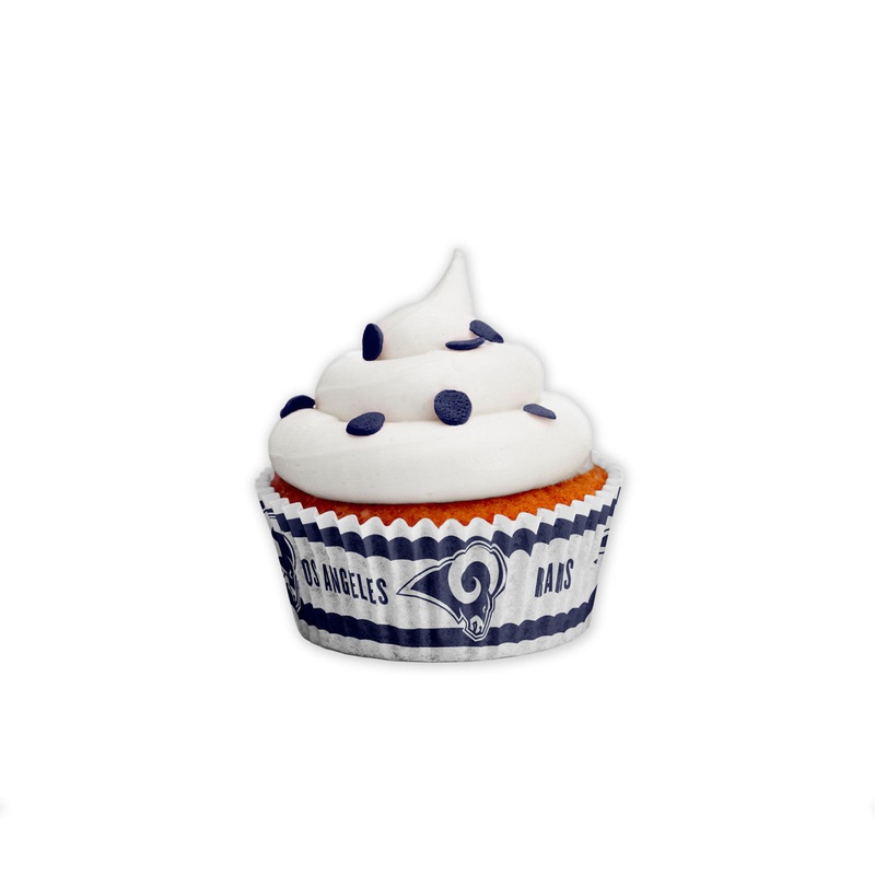 The Sports Vault Los Angeles Rams Large 50 Pack Baking Cups