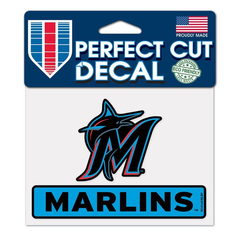 Wincraft Miami Marlins Color Perfect Cut Decal 4.5×5.75