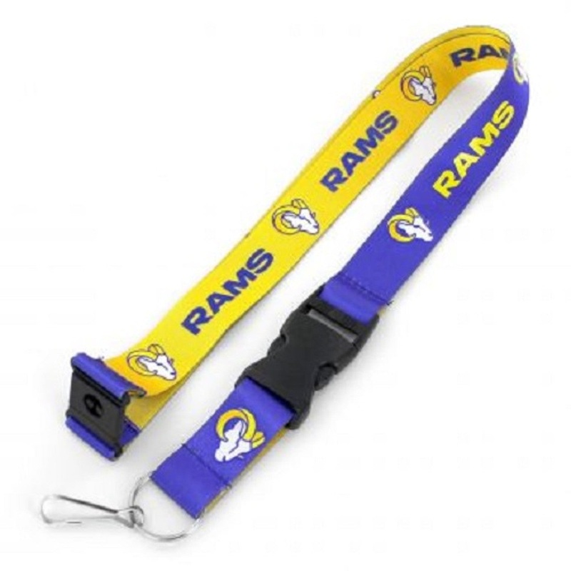 Aminco Los Angeles Rams Reversible Navy and Yellow Lanyard