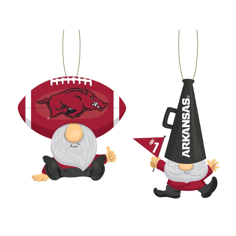 Evergreen Enterprises Arkansas Razorbacks 2 Pack Gnome Ornament