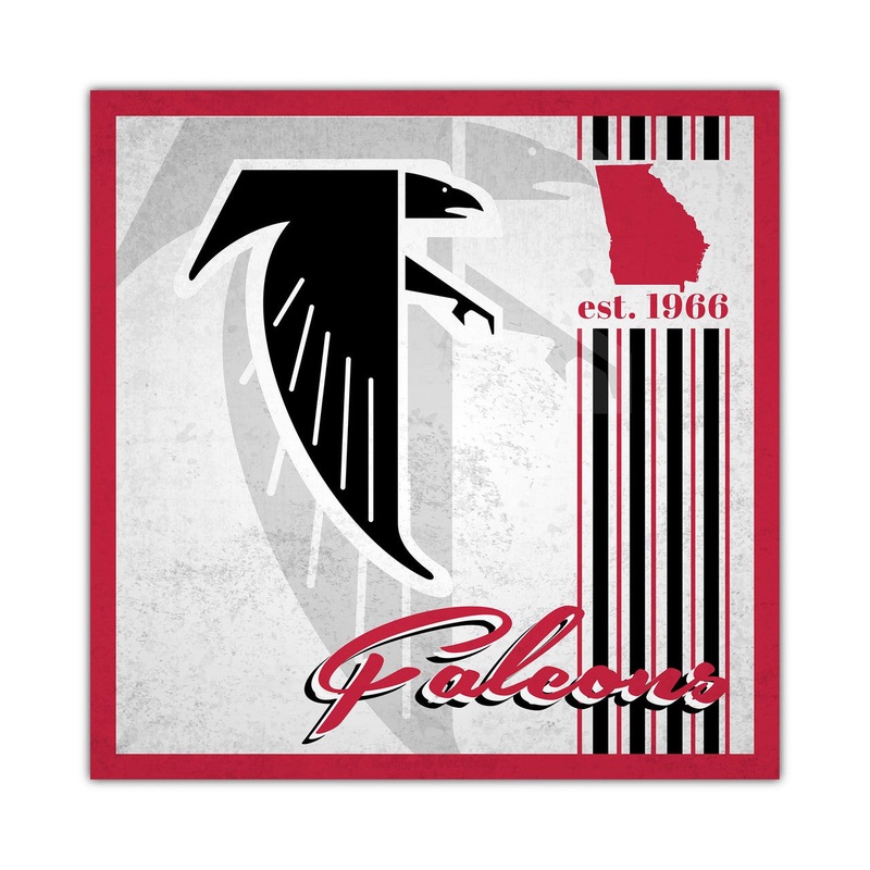 Fan Creations Atlanta Falcons Album Design Wood Sign 10×10
