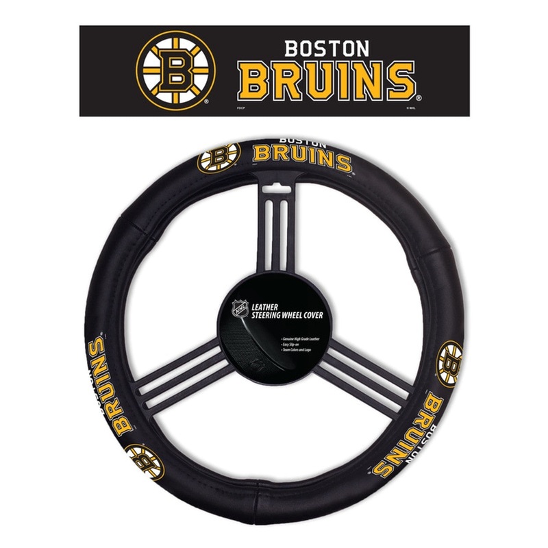 Fremont Die Boston Bruins Steering Leather Wheel Cover