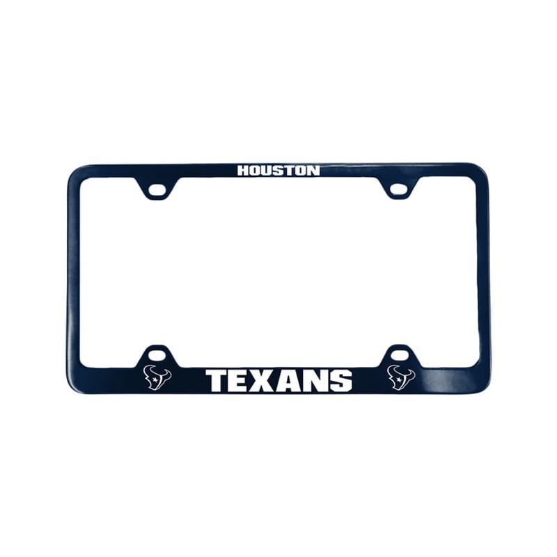 Fremont Die Houston Texans Blue Laser Cut License Plate Frame