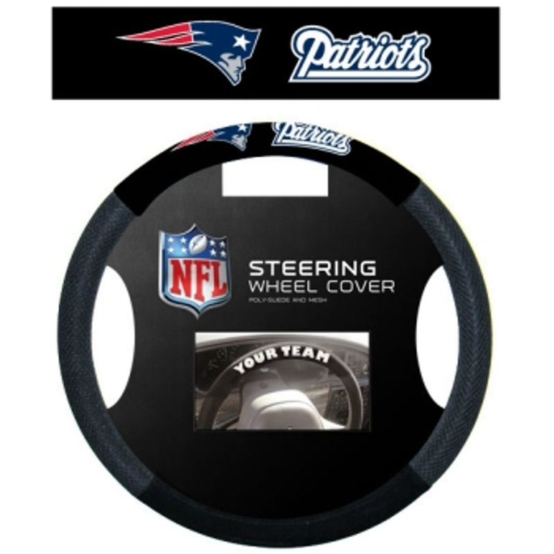 Fremont Die New England Patriots Mesh Style Steering Wheel Cover