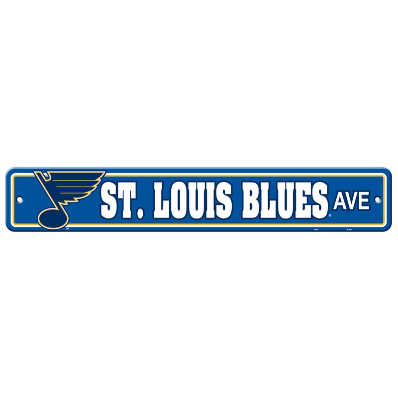 Fremont Die St. Louis Blues Plastic Street Style Sign 4×24