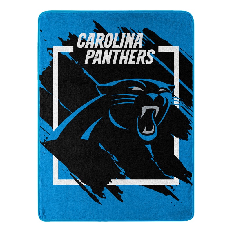 Northwest Company Carolina Panthers Micro Raschel Dimensional Design Blanket 46×60