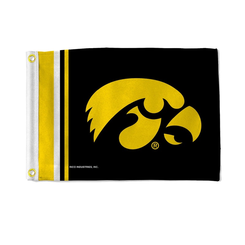 Rico Industries Iowa Hawkeyes Striped Utility Flag 12×17