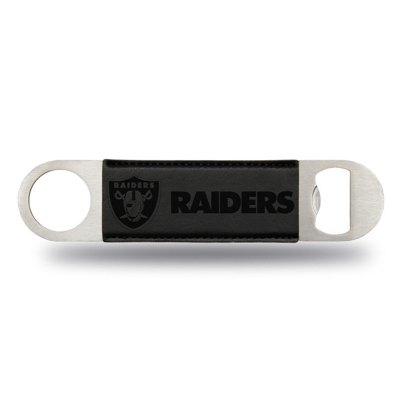 Rico Industries Las Vegas Raiders Laser Engraved Bar Blade Bottle Opener