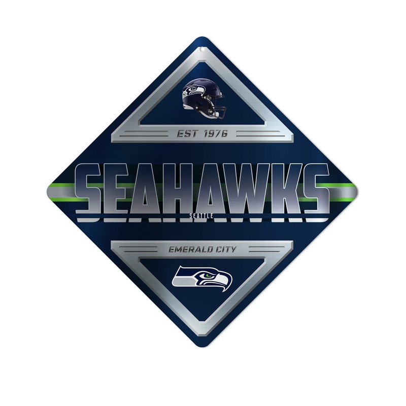 Rico Industries Seattle Seahawks Diamond Shape Metal Sign