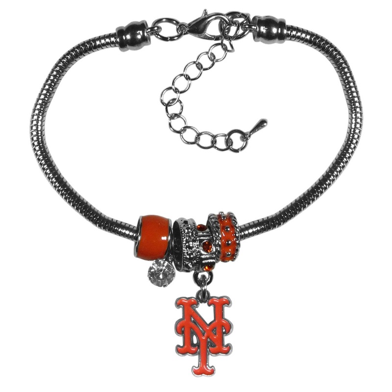 Siskiyou New York Mets Euro Style Bead Bracelet