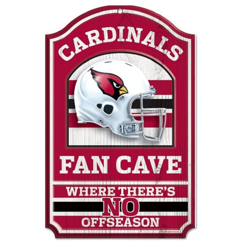 Wincraft Arizona Cardinals Fan Cave Design Wood Sign 11×17