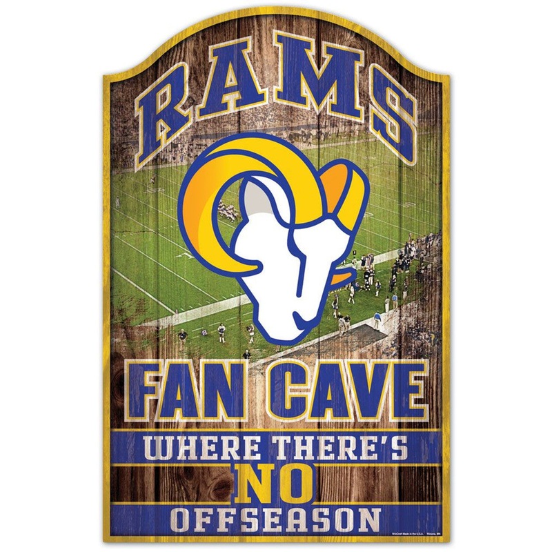 Wincraft Los Angeles Rams Fan Cave Design Wood Sign 11×17