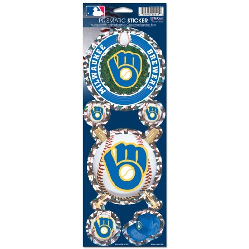 Wincraft Milwaukee Brewers Prismatic Style Retro Design Die Cut Decal 4×11 – Special Order