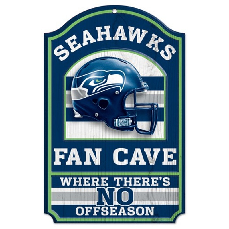 Wincraft Seattle Seahawks Fan Cave Design Wood Sign 11×17