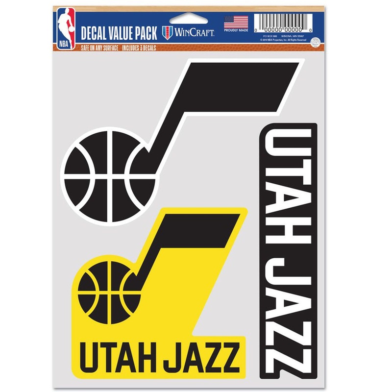 Wincraft Utah Jazz Fan Multi Use 3 Pack Decal