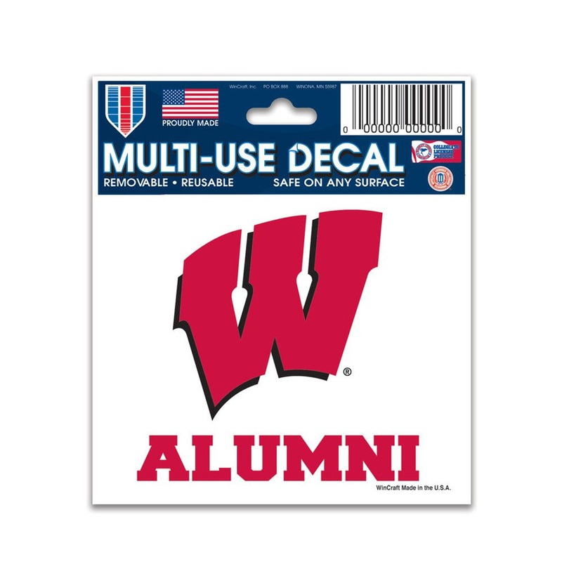 Wincraft Wisconsin Badgers Multi Use Alumni Design Decal 3×4