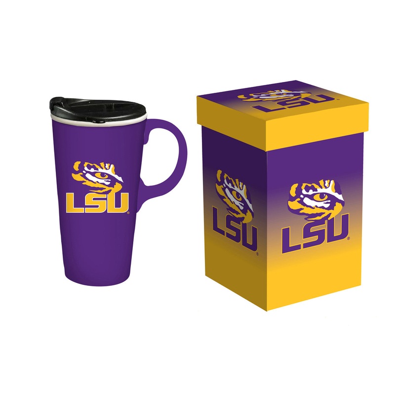 Evergreen Enterprises LSU Tigers 17oz Travel Cup with Gift Box