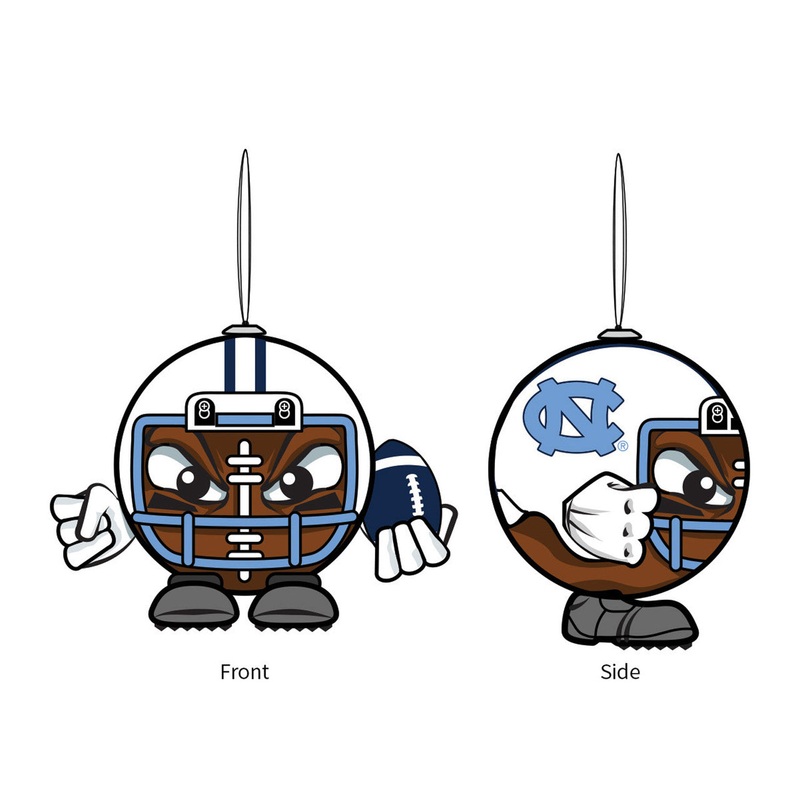 Evergreen Enterprises North Carolina Tar Heels Ball Head Ornament