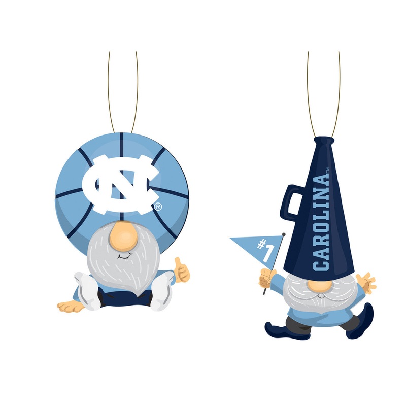 Evergreen Enterprises North Carolina Tar Heels Fan 2 Pack Gnome Ornament